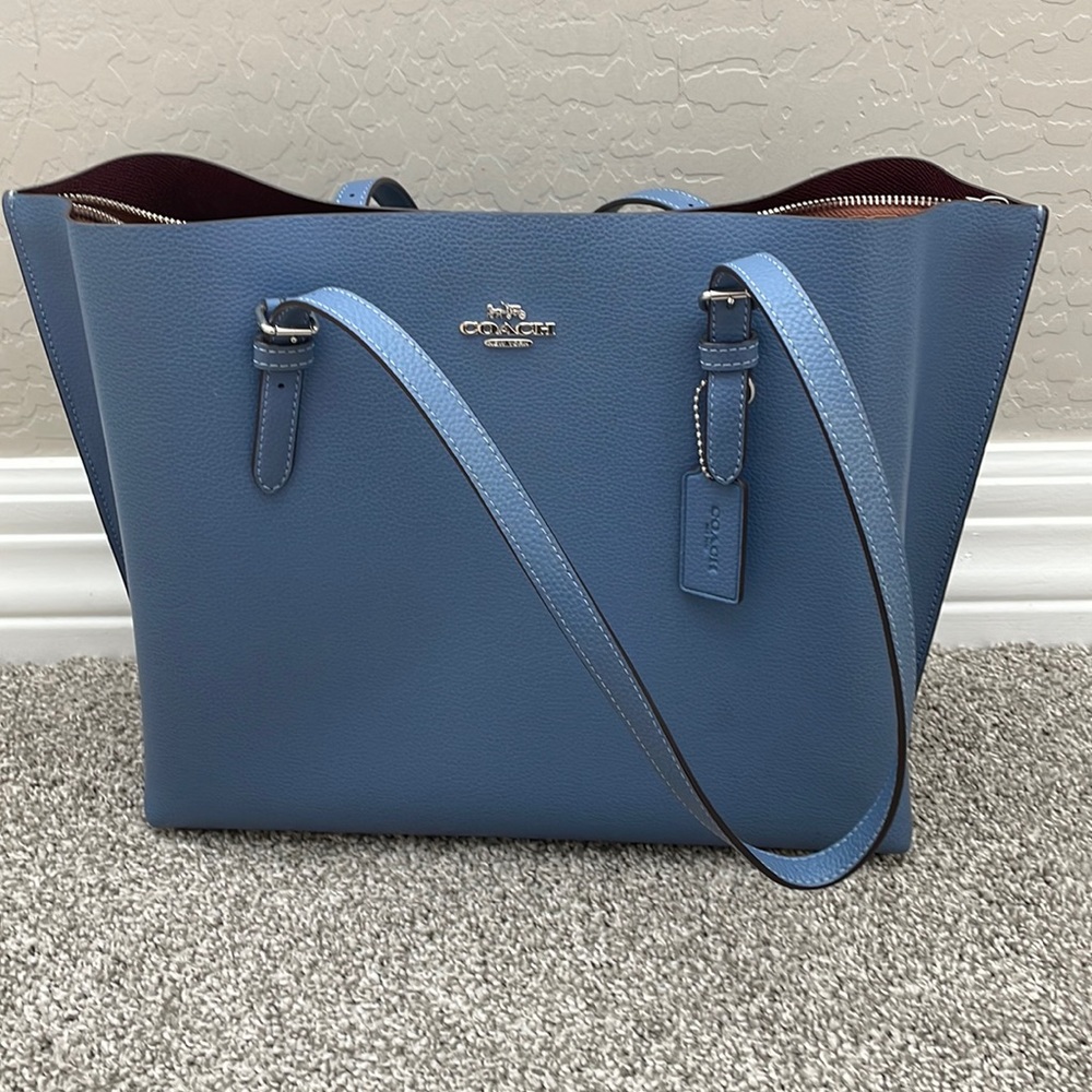 Blue Coach Shoulder Tote